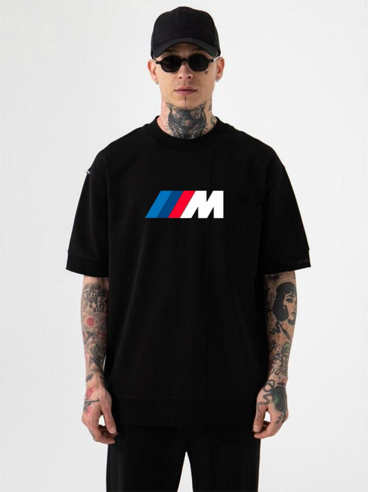 BMW M Motorsport Inspired Men's Oversized Black T-Shirt