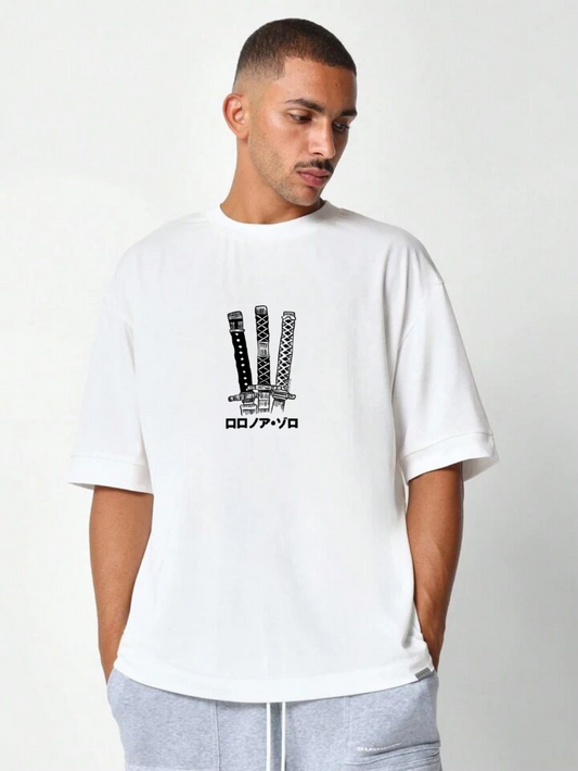 Roronoa Zoro "One Piece" Oversized Tee – Three Swords, One Dream