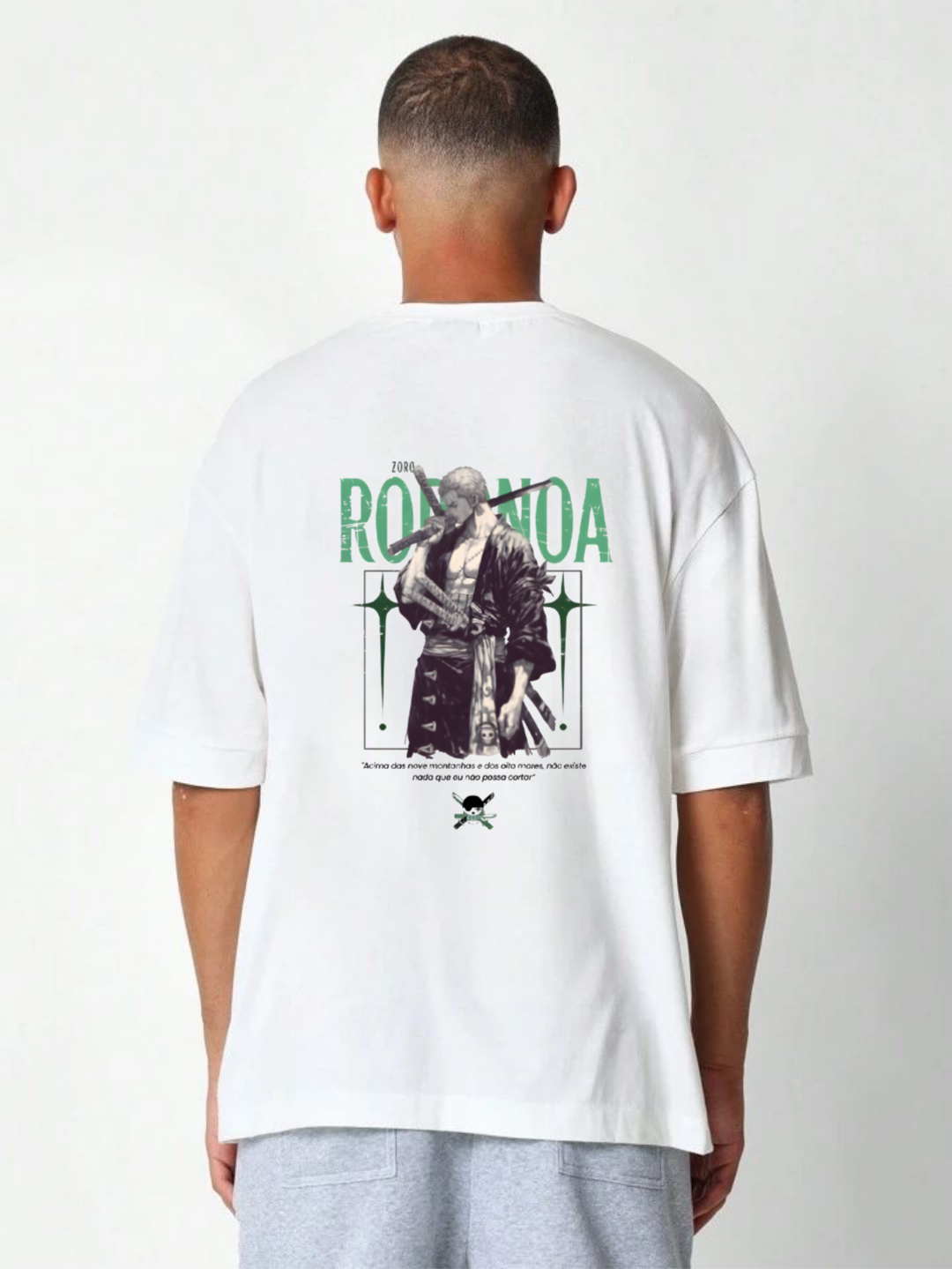 Roronoa Zoro "One Piece" Oversized Tee – Three Swords, One Dream