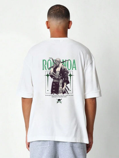 Roronoa Zoro "One Piece" Oversized Tee – Three Swords, One Dream