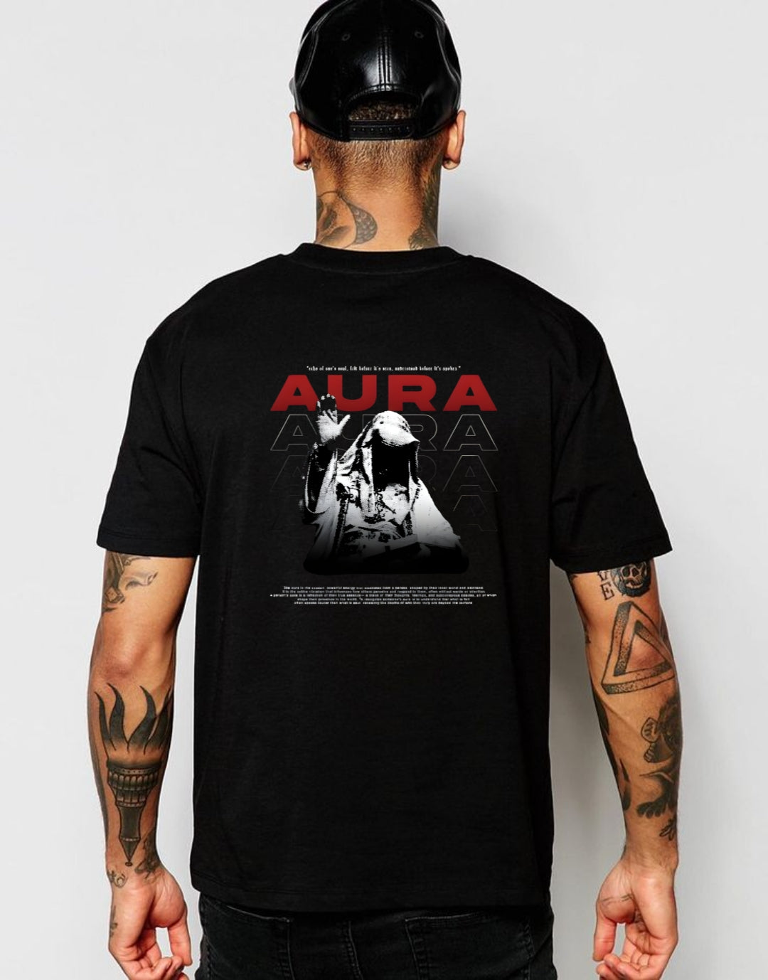 "AURA" Oversized Graphic Tee – Power You Can Feel