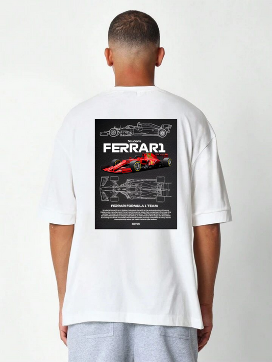 Scuderia Ferrari F1 Blueprint Tee – Speed Meets Precision